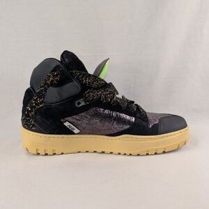 P448 Skate High Top Sneakers Black Metallic Lime Green 39 US 9